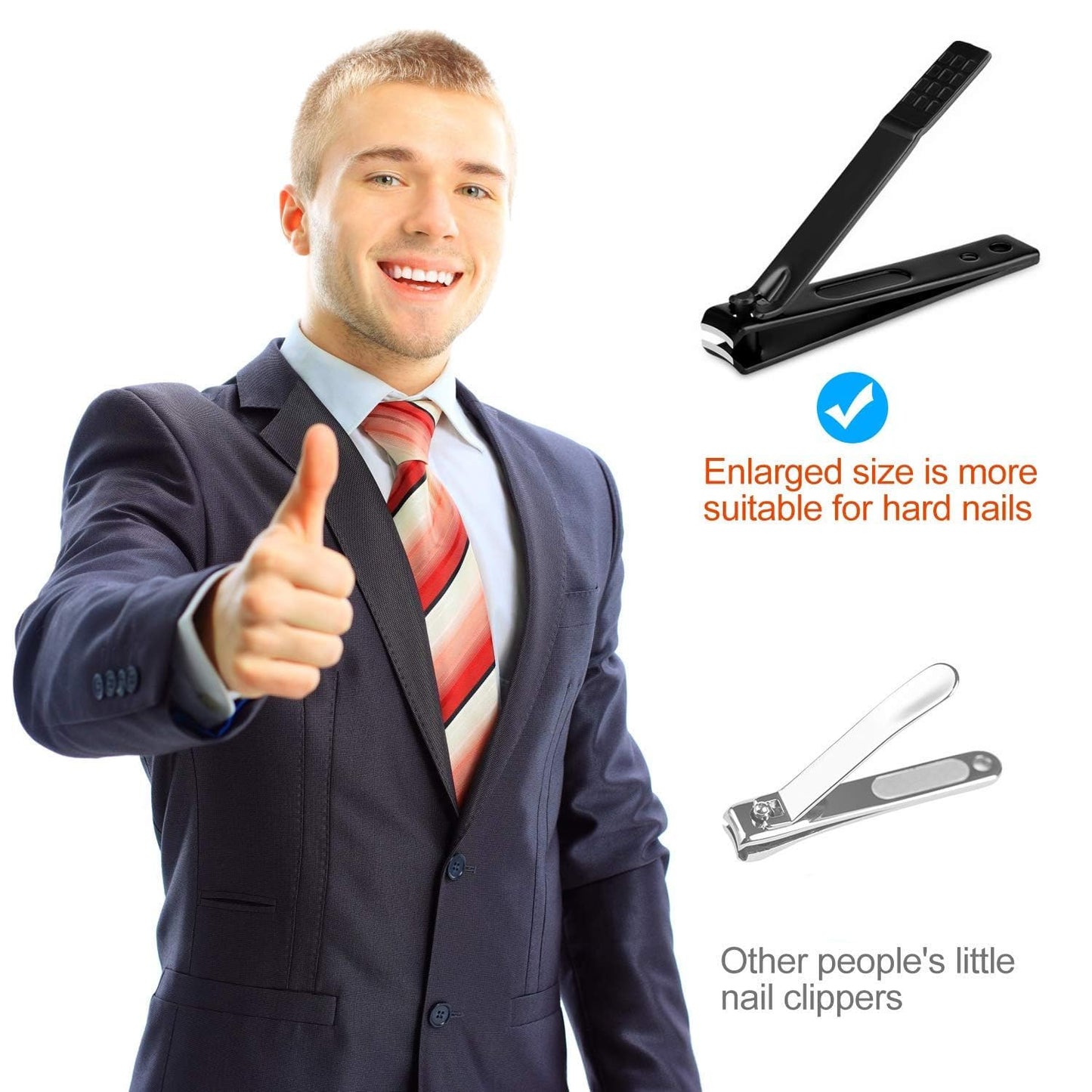 Manicure set Men Personal Care Tools Accessories Finger and Toe Nail Kit Professional Manicure Pedicure Kit With Travel Case Nail Grooming Kit Present for Men Women Stocking Stuffers