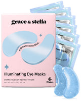 grace & stella Award Winning Under Eye Mask - Christmas Gifts for Teens, Self Care Gifts for Women, Reduce Dark Circles, Puffy Eyes, Undereye Bags, Wrinkles, Under Eye Patches - (24 Pairs, Pink)