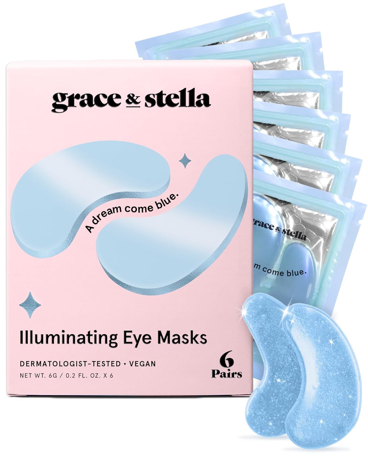 grace & stella Award Winning Under Eye Mask - Christmas Gifts for Teens, Self Care Gifts for Women, Reduce Dark Circles, Puffy Eyes, Undereye Bags, Wrinkles, Under Eye Patches - (24 Pairs, Pink)