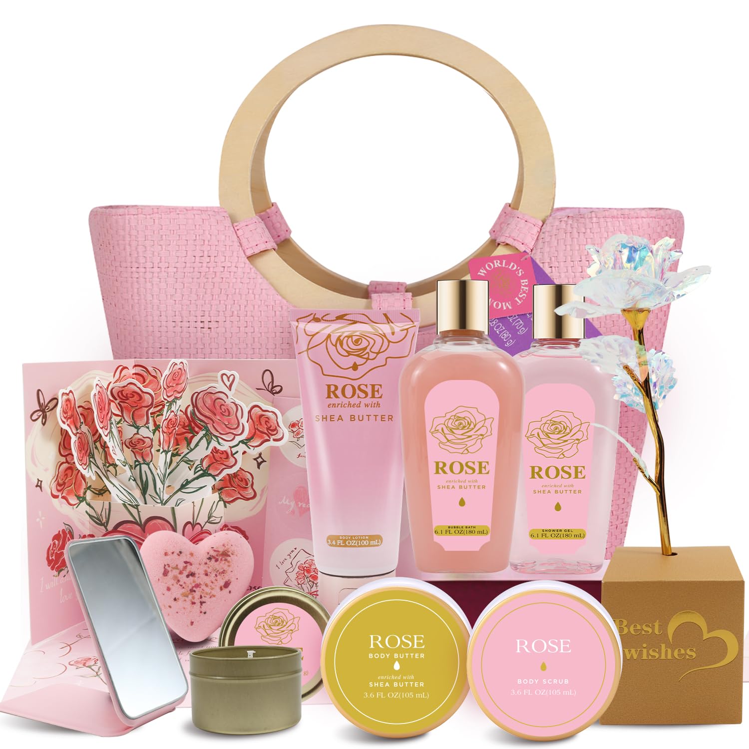 spa luxetique Gift Baskets for Women, Spa Gifts for Women - 10pcs Lavender Sets with Body Lotion, Bubble Bath, Relaxing Bath Sets, Birthday Christmas Gifts for Her