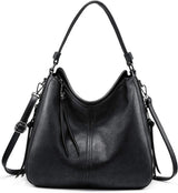 Realer Hobo Crossbody Bags for Women Designer Faux Leather Hobo Handbags Retro Large Size Shoulder Bag Bucket Purse