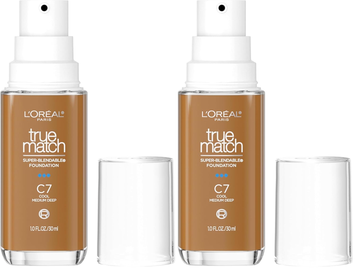 L'Oreal Paris True Match Super-Blendable Foundation, Medium Coverage Liquid Foundation Makeup, N3, Light Medium, 1 Fl Oz