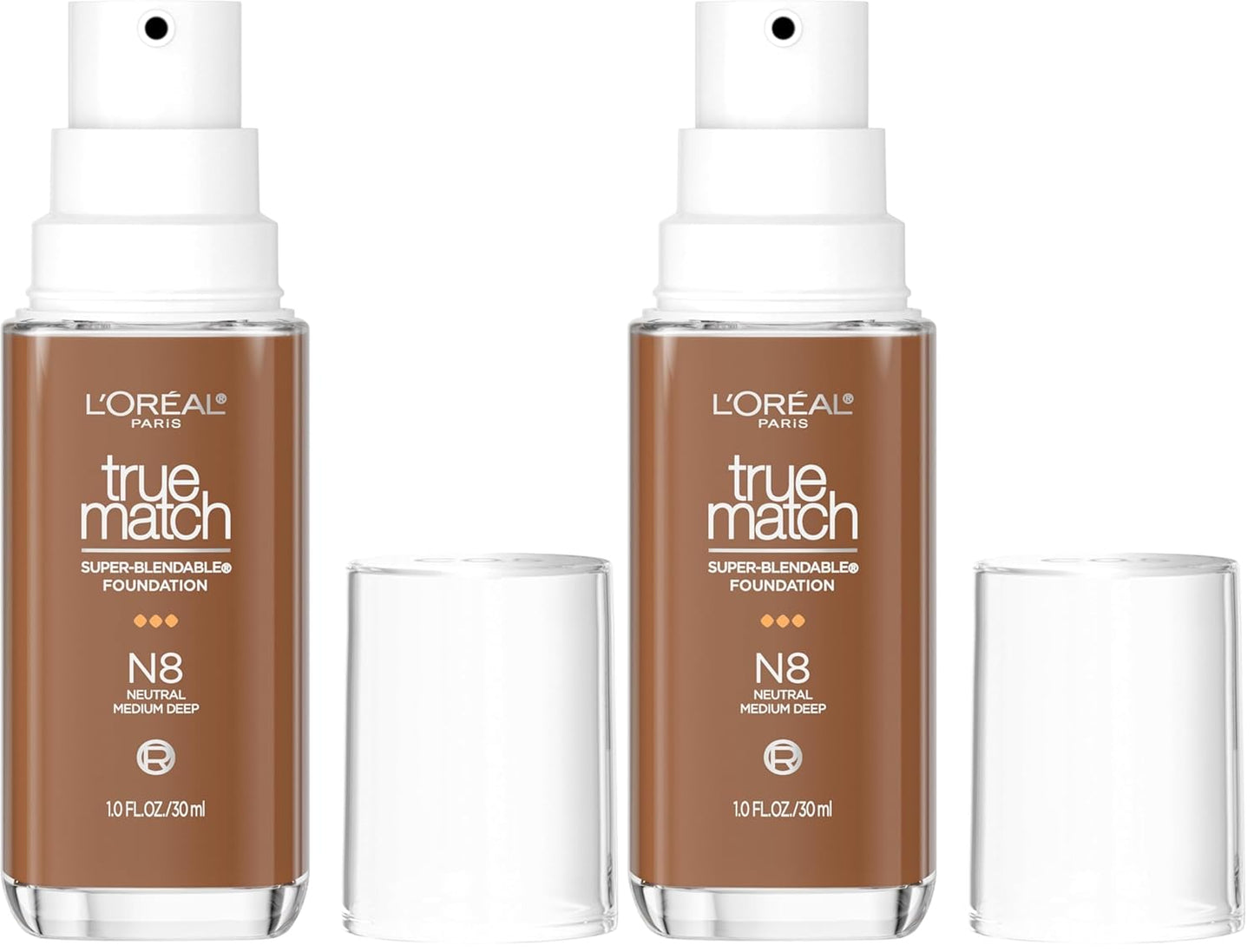 L'Oreal Paris True Match Super-Blendable Foundation, Medium Coverage Liquid Foundation Makeup, N3, Light Medium, 1 Fl Oz