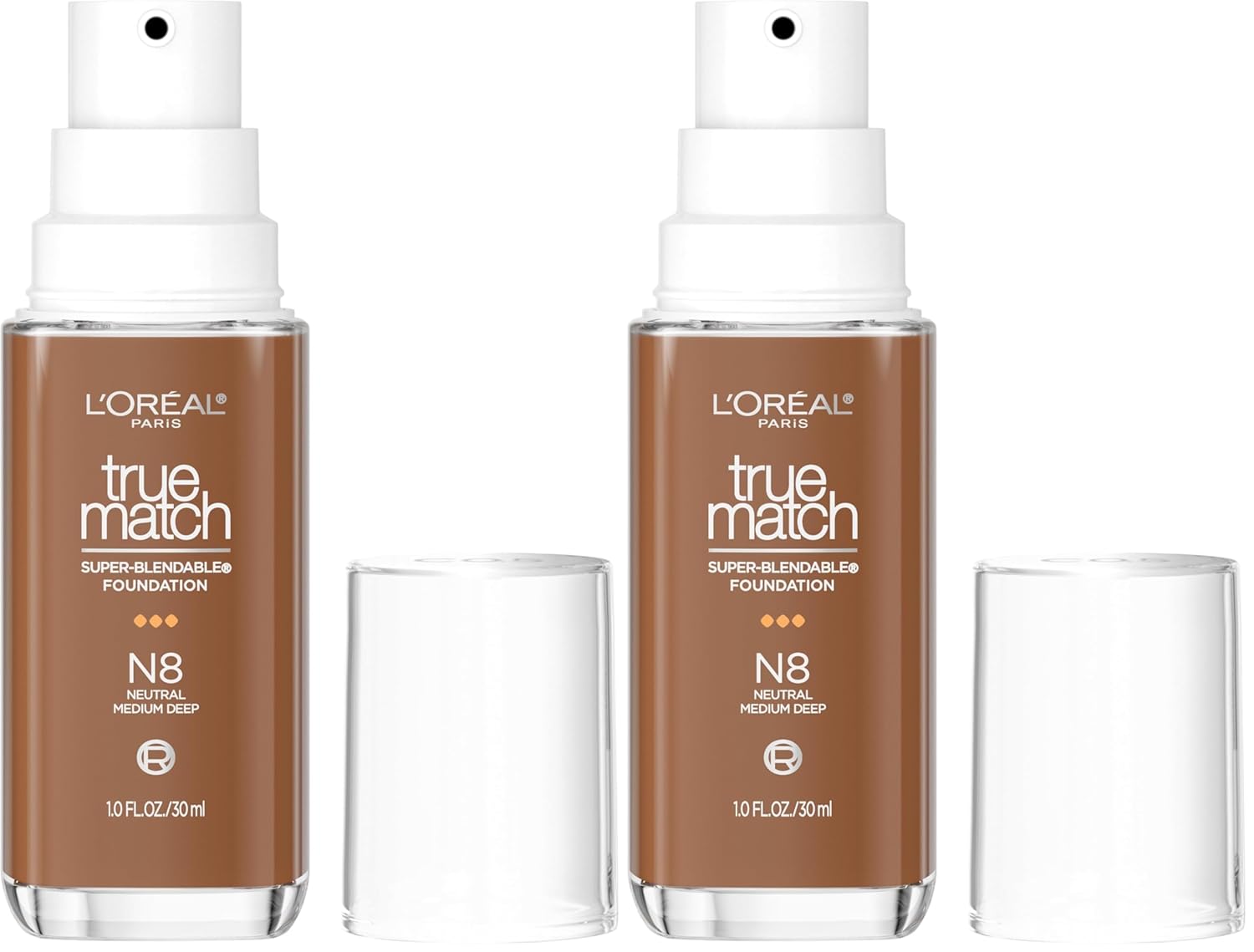 L'Oreal Paris True Match Super-Blendable Foundation, Medium Coverage Liquid Foundation Makeup, N3, Light Medium, 1 Fl Oz