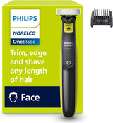 Norelco OneBlade 360 Hybrid Face, Electric Beard Trimmer and Shaver, with 360 Blade Technology, 1x 360 Blade for Face, 5in1 Adjustable Comb, Model QP2724/90