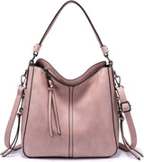 Realer Hobo Crossbody Bags for Women Designer Faux Leather Hobo Handbags Retro Large Size Shoulder Bag Bucket Purse