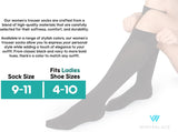 Winterlace Women’s Trouser Socks, Opaque Stretchy Nylon Knee High, Many Colors, 6 or 12 Pairs