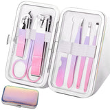 Manicure set Men Personal Care Tools Accessories Finger and Toe Nail Kit Professional Manicure Pedicure Kit With Travel Case Nail Grooming Kit Present for Men Women Stocking Stuffers
