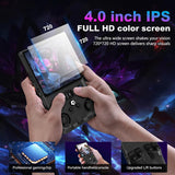 R36MAX Retro Handheld Game Console, 4.0 Inch 720x720 IPS Screen, Built-in 18,000+ Classic Game, Portable Hand Held Open Source Linux System, 4000mAh Battery Retro Gaming Console(Black 64GB)