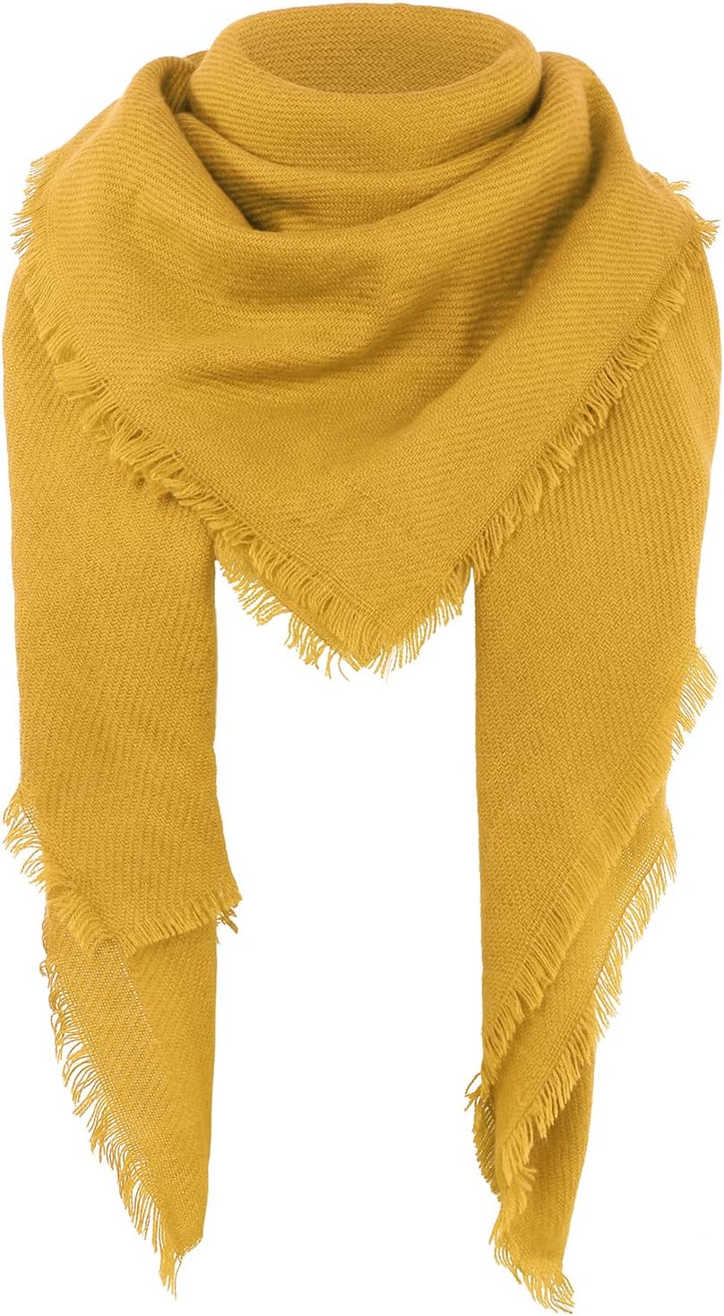American Trends Womens Fall Winter Scarf Plaid Tassel Soft Warm Blanket Scarves Womens Shawl Wraps