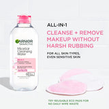 Garnier Micellar Water, Hydrating Facial Cleanser & Makeup Remover, Suitable for Sensitive Skin, Cruelty Free, 13.5 Fl Oz (400mL), 1 Count
