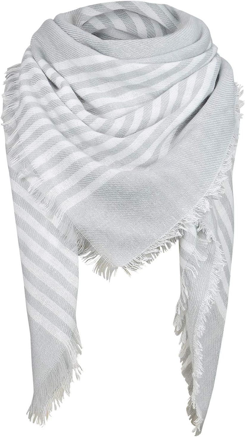 American Trends Womens Fall Winter Scarf Plaid Tassel Soft Warm Blanket Scarves Womens Shawl Wraps