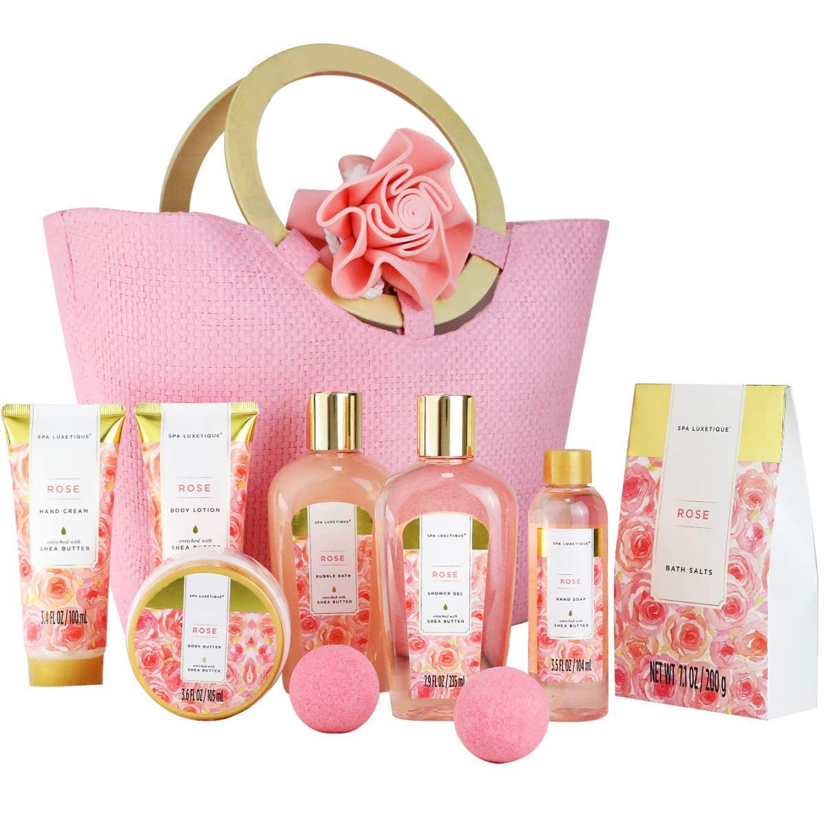 spa luxetique Gift Baskets for Women, Spa Gifts for Women - 10pcs Lavender Sets with Body Lotion, Bubble Bath, Relaxing Bath Sets, Birthday Christmas Gifts for Her