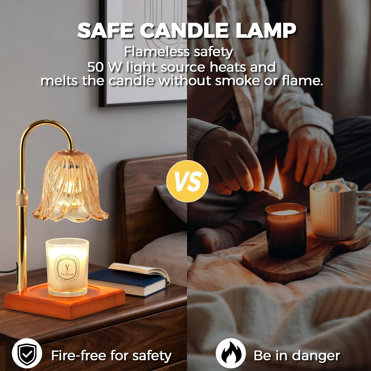 Candle Warmer Lamp with Timer Dimmable, Birthday Gifts for Women Mom, House Warming Gifts New Home Decor, Wax Melt Warmer for Jar Candles