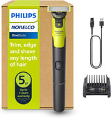 Norelco OneBlade 360 Hybrid Face, Electric Beard Trimmer and Shaver, with 360 Blade Technology, 1x 360 Blade for Face, 5in1 Adjustable Comb, Model QP2724/90
