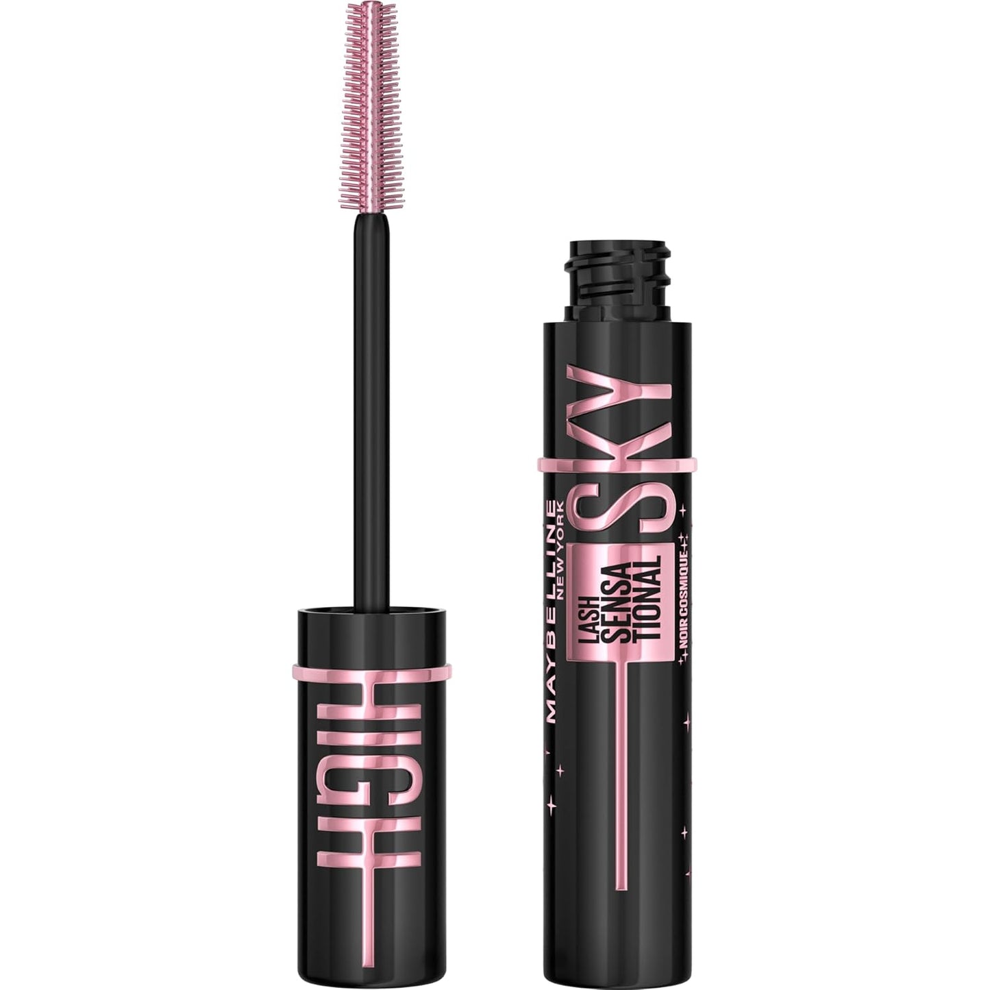 Maybelline Lash Sensational Washable Mascara Makeup, Volumizing, Lengthening, Defining, Curling, Multiplying, Buildable Formula, Blackest Black, 1 Count