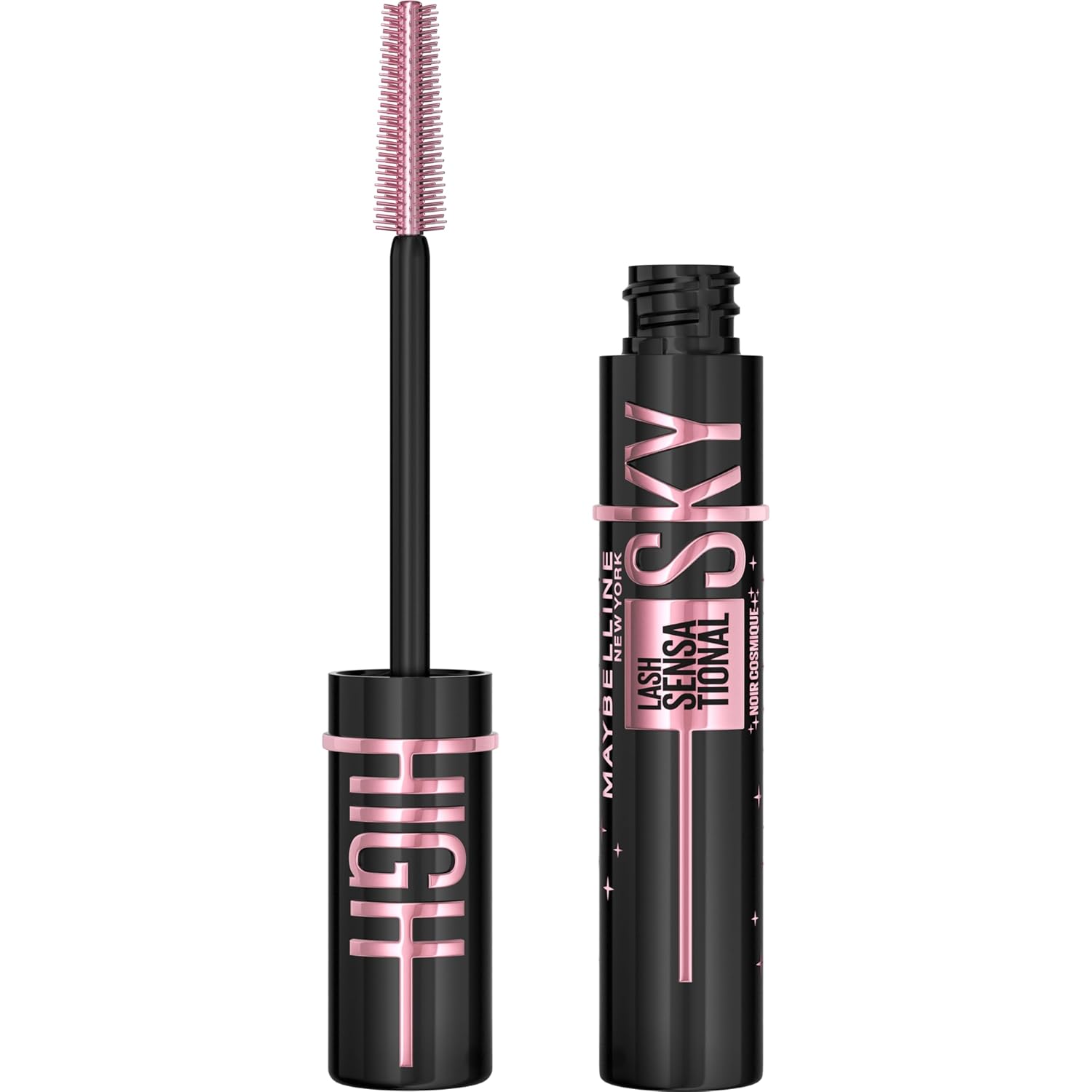 Maybelline Lash Sensational Washable Mascara Makeup, Volumizing, Lengthening, Defining, Curling, Multiplying, Buildable Formula, Blackest Black, 1 Count