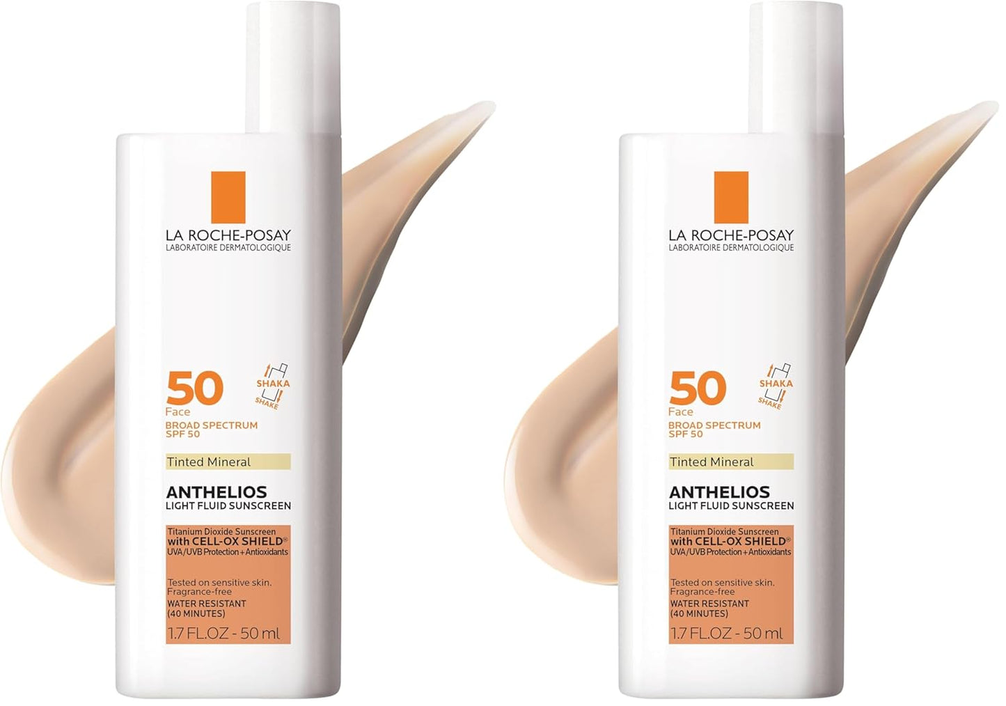 La Roche-Posay Anthelios Sunscreen SPF 50, Ultra-Light Fluid Broad  SPF 50, Face Sunscreen with Titanium Dioxide Mineral, Lightweight & Fast-Absorbing, Oil-Free, Matte Finish
