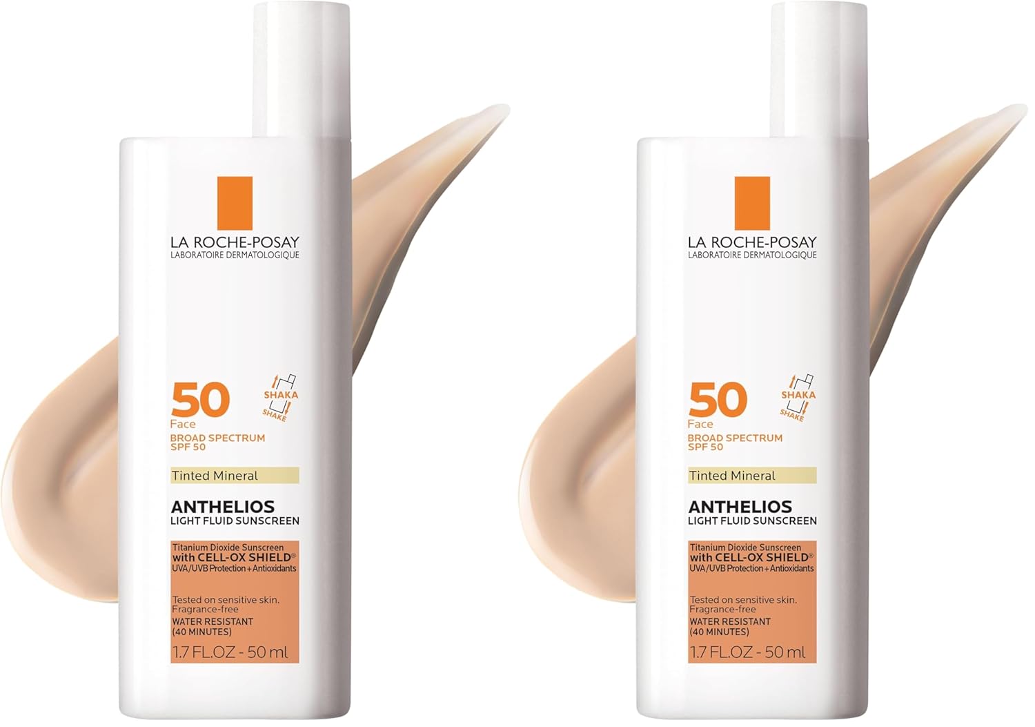 La Roche-Posay Anthelios Sunscreen SPF 50, Ultra-Light Fluid Broad  SPF 50, Face Sunscreen with Titanium Dioxide Mineral, Lightweight & Fast-Absorbing, Oil-Free, Matte Finish