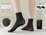 Women's 10-24 Pairs (in Gift Box) Ankle High Sheer Nylon Socks Soft Tight Hosiery with Reinforced Toe