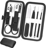 Manicure set Men Personal Care Tools Accessories Finger and Toe Nail Kit Professional Manicure Pedicure Kit With Travel Case Nail Grooming Kit Present for Men Women Stocking Stuffers