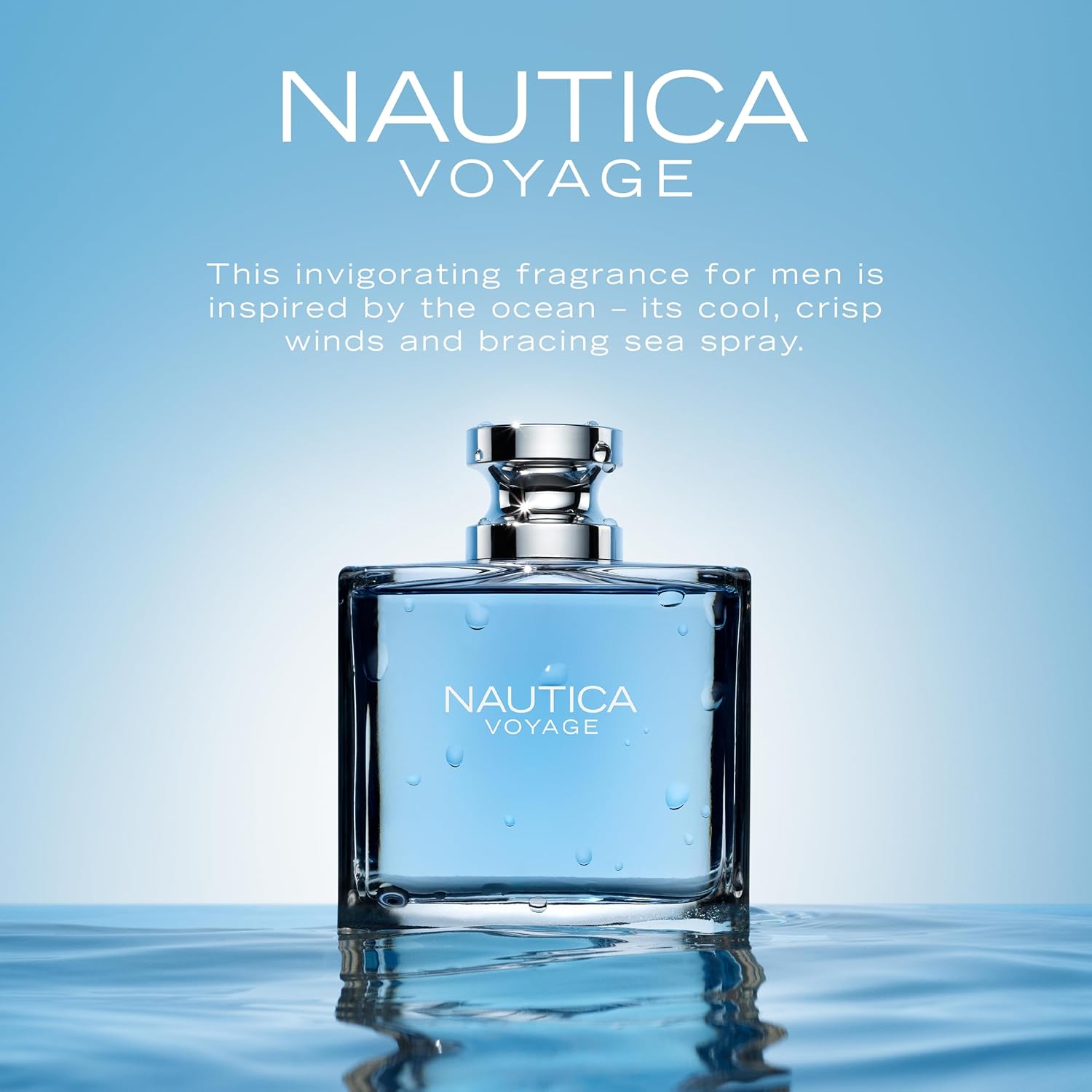 Nautica Eau De Toilette, Cologne and Fragrance For Men, Fresh, Romantic, Fruity Scent Woody, Aquatic Notes of Ap, Water Lotus, Cedarwood, and Musk Ideal Day Wear, Long Lasting 3.3Fl oz