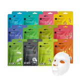 Celavi Essence Facial Sheet Face Mask Variety Set Classic Authentic Korean Moisturizing Skincare (12-Packs)