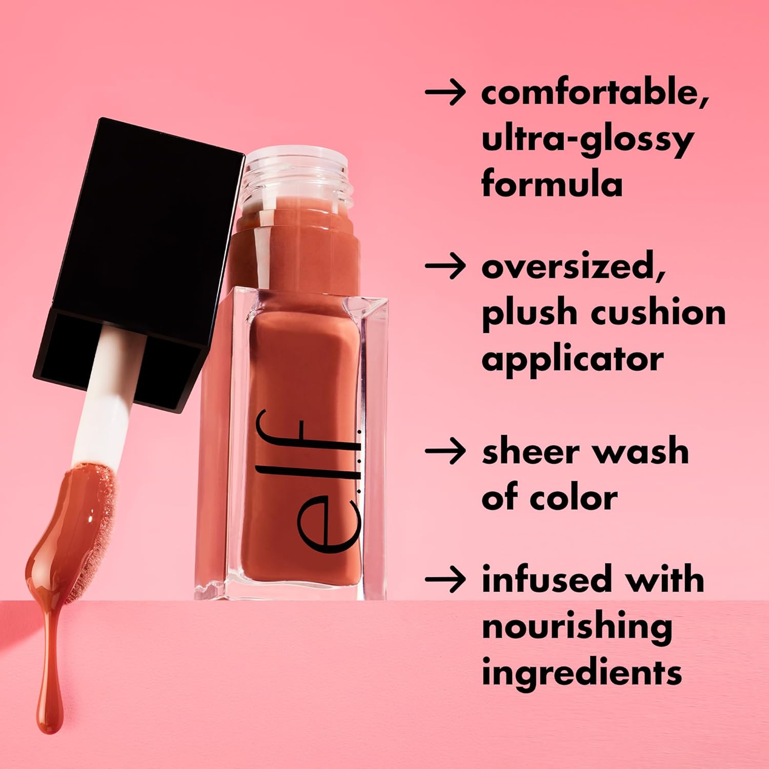 e.l.f. Glow Reviver Lip Oil, Nourishing Tinted Lip Oil For A High-shine Finish, Infused With Jojoba Oil, Cruelty-free, Jam Session