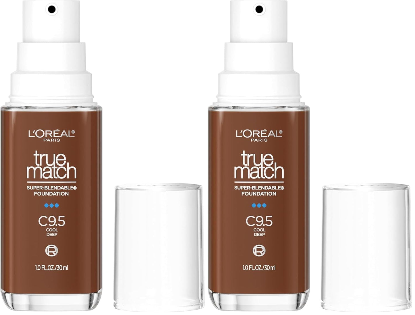L'Oreal Paris True Match Super-Blendable Foundation, Medium Coverage Liquid Foundation Makeup, N3, Light Medium, 1 Fl Oz