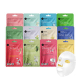 Celavi Essence Facial Sheet Face Mask Variety Set Classic Authentic Korean Moisturizing Skincare (12-Packs)