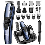 SHPAVVER Beard Trimmer for Men: Professional Barber Hair Clip - 12-in-1 Cordless Grooming Kit - Waterproof Electric with Turbo Speed & Precision Blades