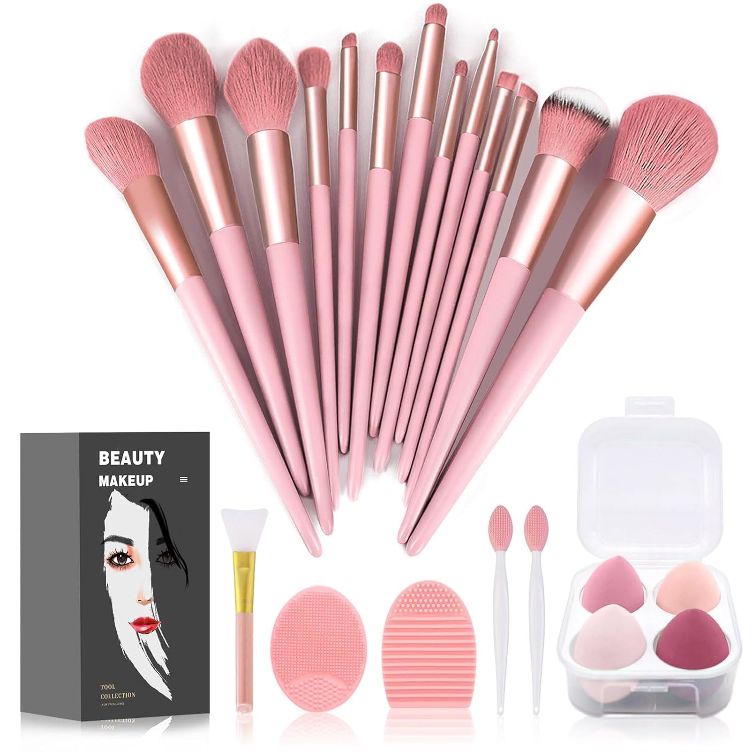 Makeup Brushes 22 Pcs Makeup Kit,Foundation Brush Eyeshadow Brush Make up Brushes Set (Green, 22 Piece Set)
