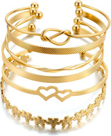 ÌF ME Gold Bangle Bracelets for Women, Indian Bangles Stackable Set, Multi Layer Textured 14K Gold Plated Chunky Bracelets Boho Jewelrys Set