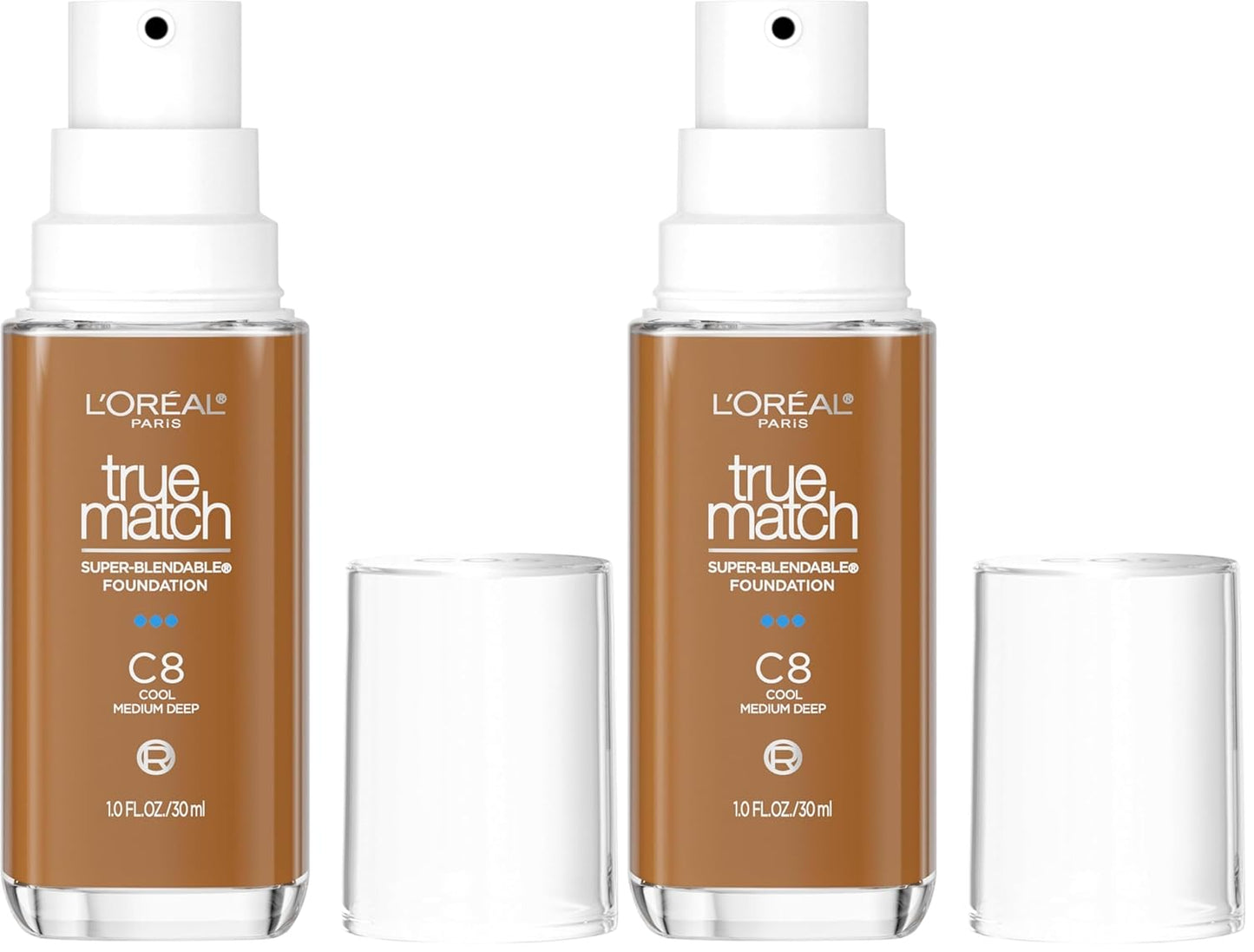L'Oreal Paris True Match Super-Blendable Foundation, Medium Coverage Liquid Foundation Makeup, N3, Light Medium, 1 Fl Oz