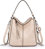 Realer Hobo Crossbody Bags for Women Designer Faux Leather Hobo Handbags Retro Large Size Shoulder Bag Bucket Purse