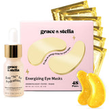 grace & stella Award Winning Under Eye Mask - Christmas Gifts for Teens, Self Care Gifts for Women, Reduce Dark Circles, Puffy Eyes, Undereye Bags, Wrinkles, Under Eye Patches - (24 Pairs, Pink)