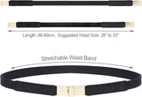 EAONE Skinny Belts for Women 5 Pack, Fashion Dress Belts Stretch Women Waist Belts Plus Size Elastic Waist Band for Dresses