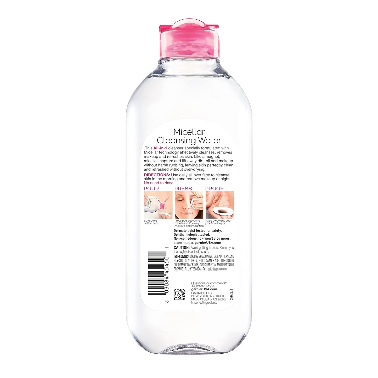 Garnier Micellar Water, Hydrating Facial Cleanser & Makeup Remover, Suitable for Sensitive Skin, Cruelty Free, 13.5 Fl Oz (400mL), 1 Count