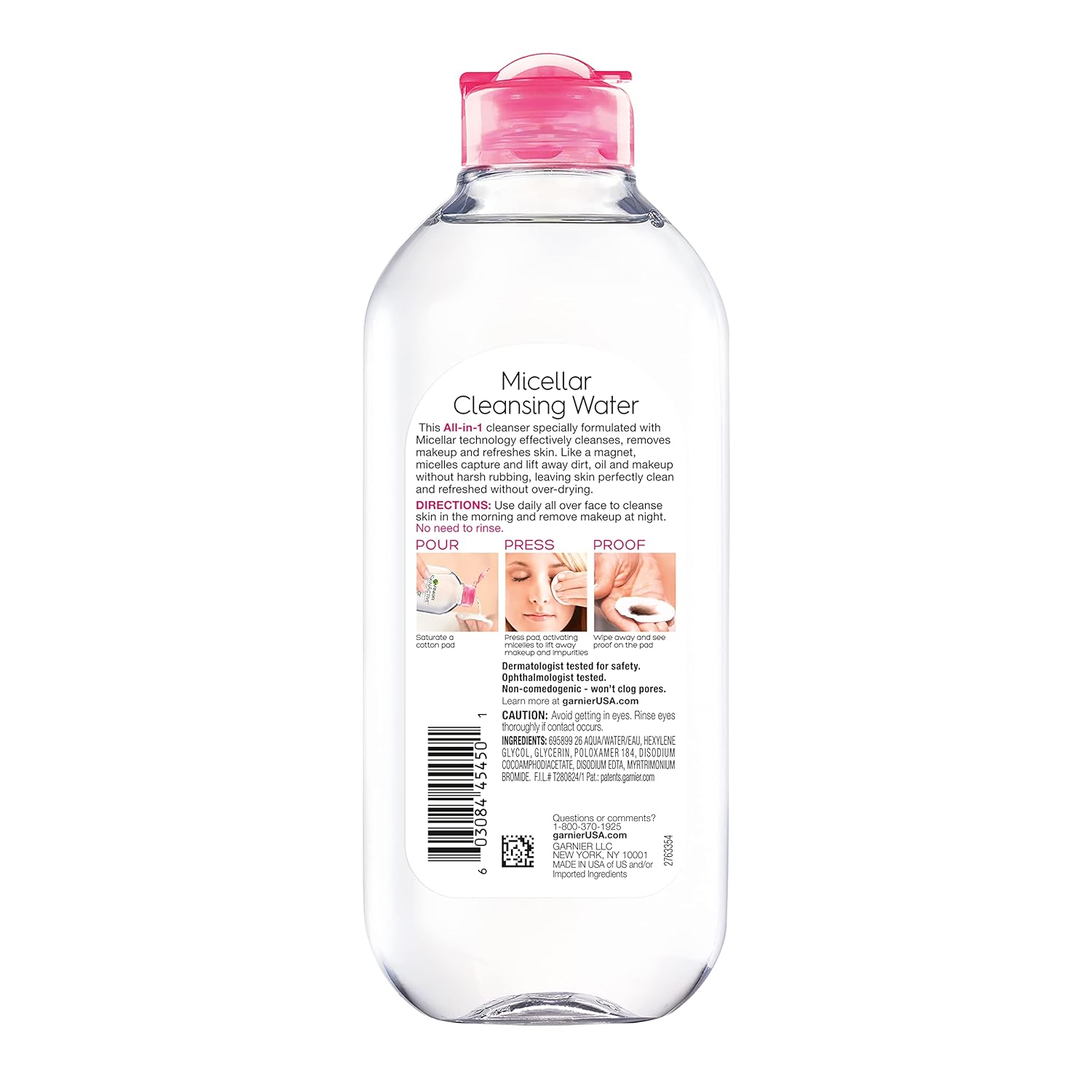 Garnier Micellar Water, Hydrating Facial Cleanser & Makeup Remover, Suitable for Sensitive Skin, Cruelty Free, 13.5 Fl Oz (400mL), 1 Count