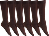 Winterlace Women’s Trouser Socks, Opaque Stretchy Nylon Knee High, Many Colors, 6 or 12 Pairs