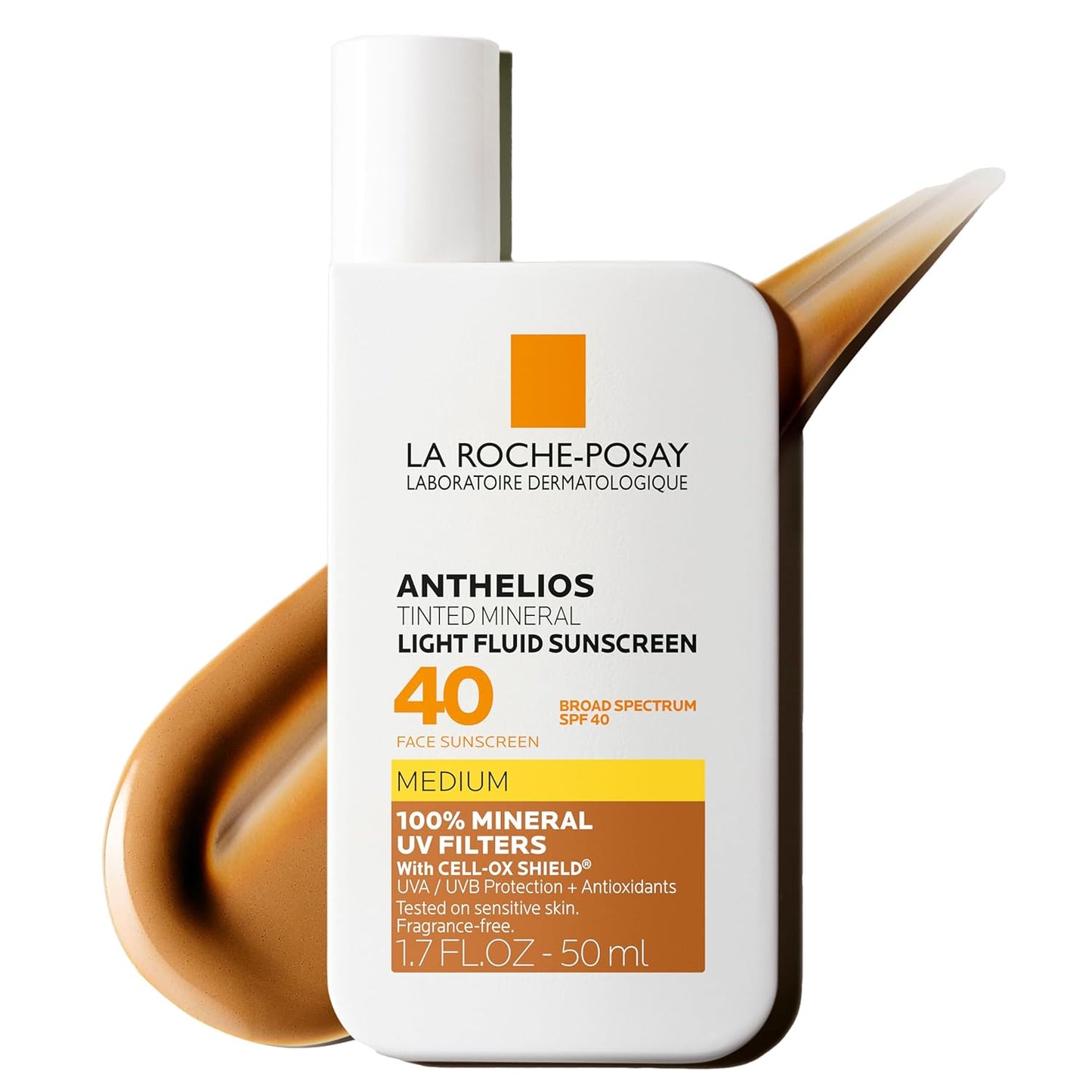 La Roche-Posay Anthelios Sunscreen SPF 50, Ultra-Light Fluid Broad  SPF 50, Face Sunscreen with Titanium Dioxide Mineral, Lightweight & Fast-Absorbing, Oil-Free, Matte Finish