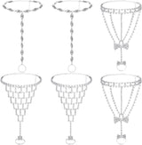 Hicarer 6 Pcs Foot Jewelry Barefoot Sandals for Women Rhinestone Anklets Bohemian Foot Chain for Beach Wedding Valentine