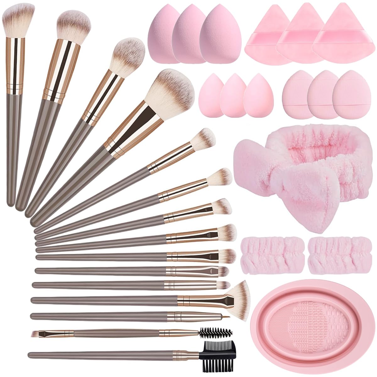 Makeup Brush Set 31 Pcs Make up Tool Gift Set - Premium Synthetic Makeup Brush Kit Foundation Powder Concealers Eye Blush Make Up Brush Kit