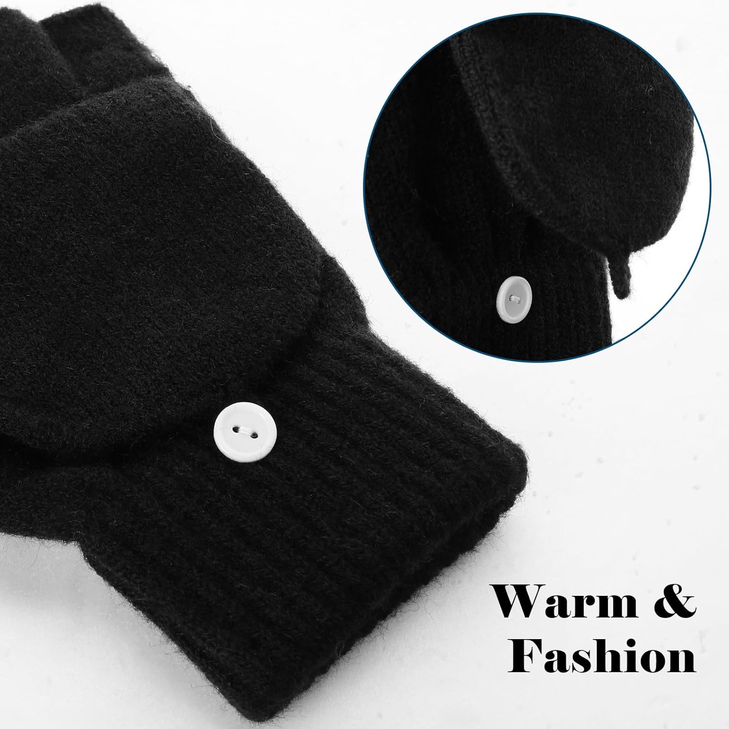 Premillow Winter Gloves for Women, Warm Womens Fingerless Gloves, Thermal Winter Glove Women, Typing Womens Glove Mittens