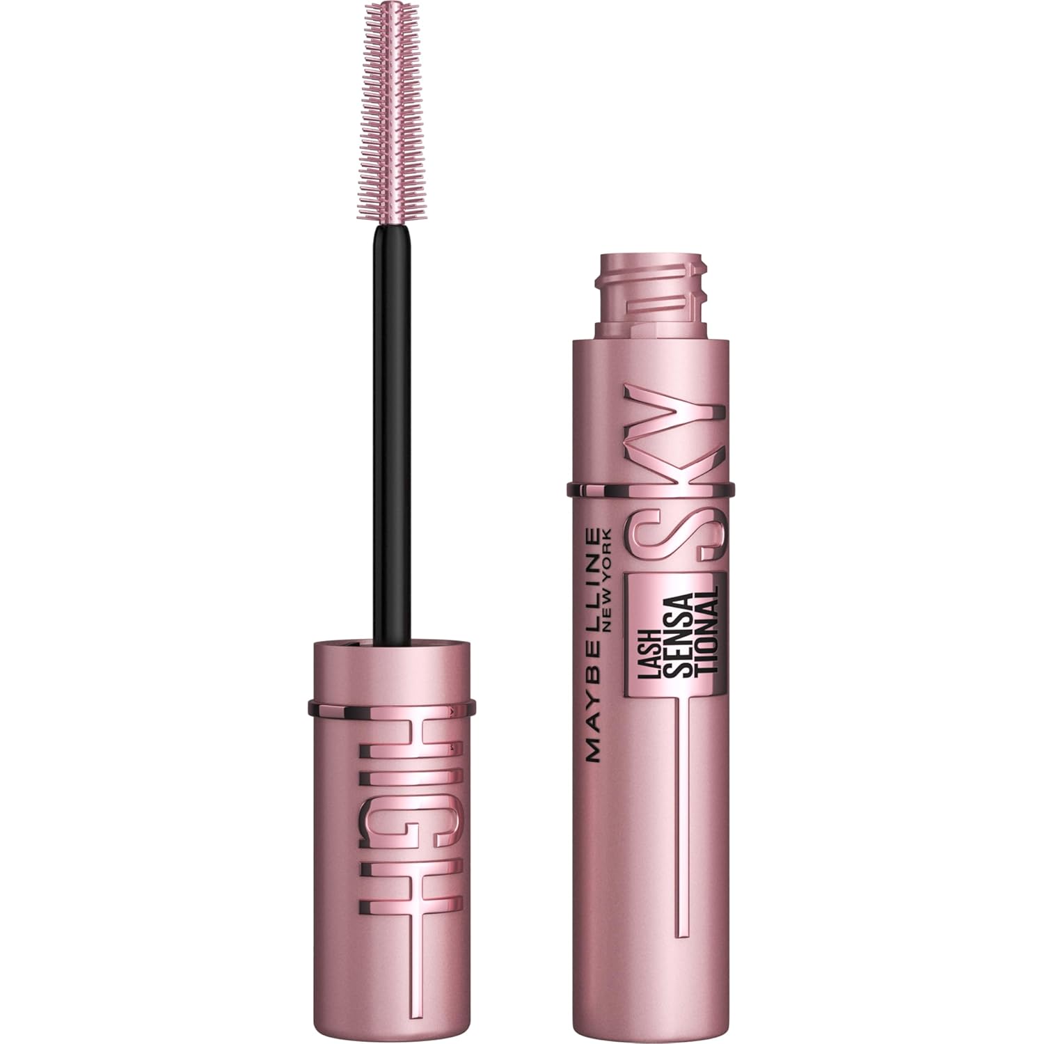 Maybelline Lash Sensational Washable Mascara Makeup, Volumizing, Lengthening, Defining, Curling, Multiplying, Buildable Formula, Blackest Black, 1 Count