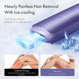 Ulike Hair Removal for Women and Men, Air 3 Ice-Cooling IPL Hair Removal Device for Nearly Painless & Long-Lasting Results, 3 Modes & Auto Flashing for Fast Full Body Hair Removal from Home