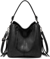 Realer Hobo Crossbody Bags for Women Designer Faux Leather Hobo Handbags Retro Large Size Shoulder Bag Bucket Purse