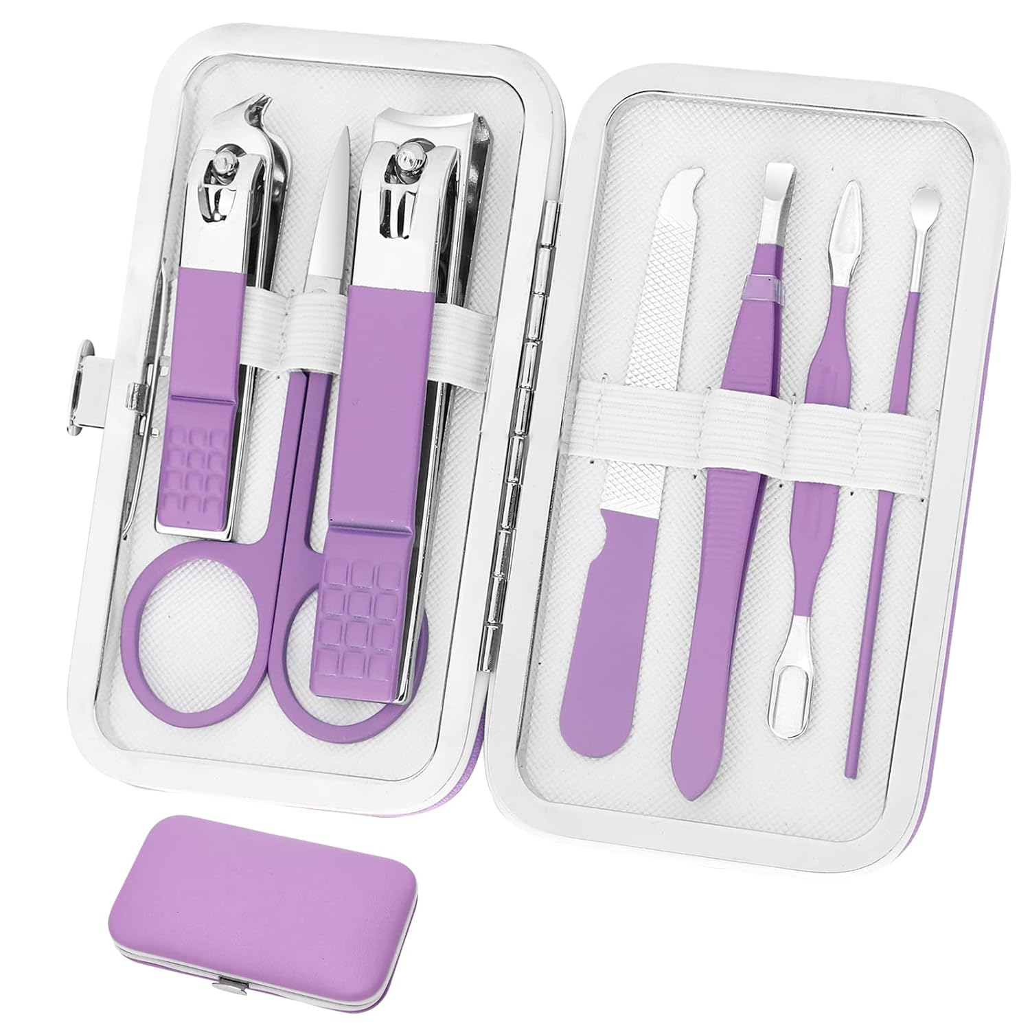 Manicure set Men Personal Care Tools Accessories Finger and Toe Nail Kit Professional Manicure Pedicure Kit With Travel Case Nail Grooming Kit Present for Men Women Stocking Stuffers