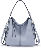 Realer Hobo Crossbody Bags for Women Designer Faux Leather Hobo Handbags Retro Large Size Shoulder Bag Bucket Purse