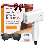 Nood™ NEW Flasher Pro — IPL Hair Removal Device & Anti-Aging Red Light Therapy for Women & Men — Pain-free, Permanent, Visible Results After First Use & Works Everywhere Hair Grows — Gloss White
